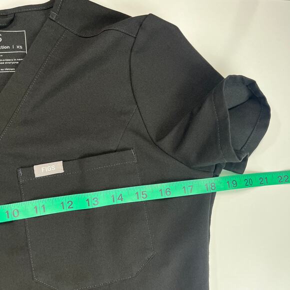 Figs Scrub Set Black Yola Skinny Pants XSP Catarina Top XSP Catarina Slim Top XS - Picture 11 of 16